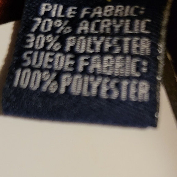 Chaps Deep Red Acrylic w/Suede Feel Sleeveless Vest in Lg - Picture 7 of 7